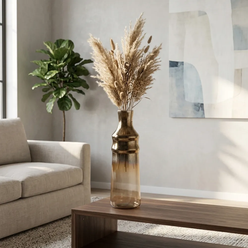 LONDONOAK BROWN GLASS VASE 24 (IN)
