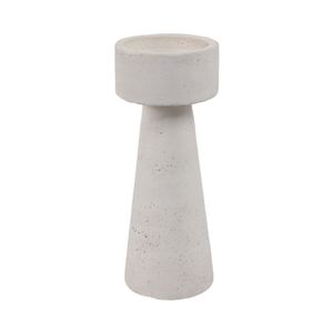 CARLIN WHITE CANDLE HOLDER 10 (IN) 1