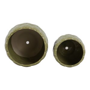 TATUMWOOD SET OF 2 GREEN PLANTER 7 (IN) 6