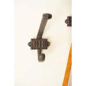 Set of 2 Cast Iron His and Hers Hooks 3