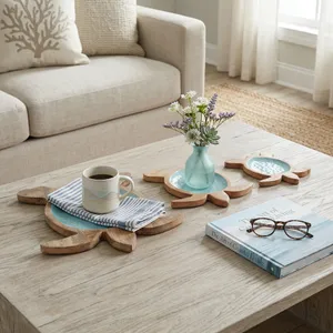 ROBINHAM SET OF 3 BLUE TRAY 1 (IN) 2