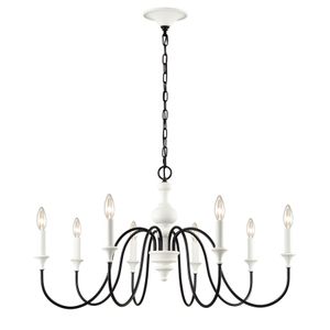 Val de Loire 36'' Wide 8-Light Chandelier - White 1