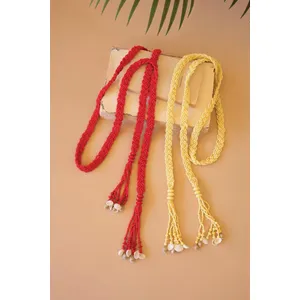 Seeded-Bead Belt / Saffron 2