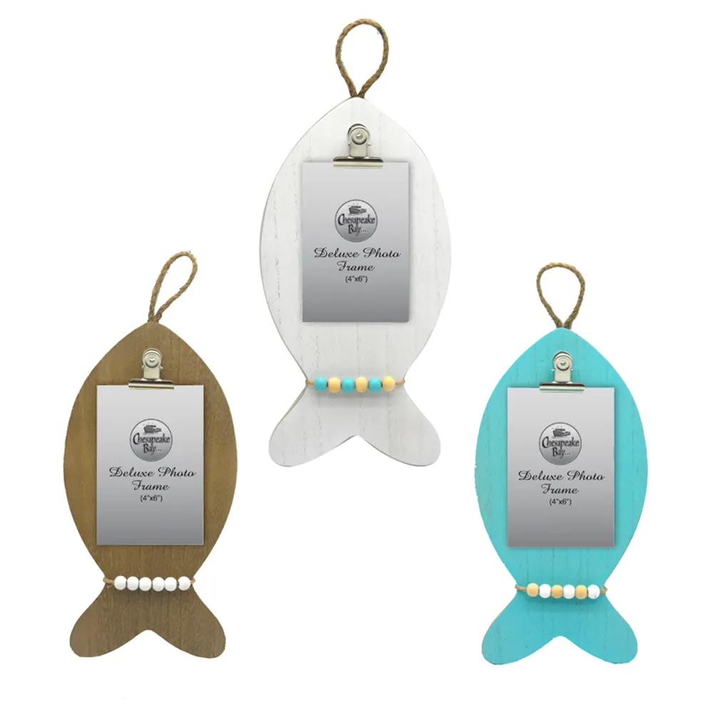 11-3/4" FISH PLAQUE WITH CLIP 3-ASST