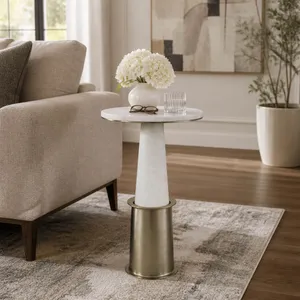 NADIARIDGE WHITE TABLE 22 (IN) 2