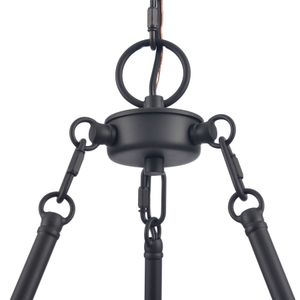 Rydell 24.5'' Wide 5-Light Chandelier - Matte Black and Parchment 3