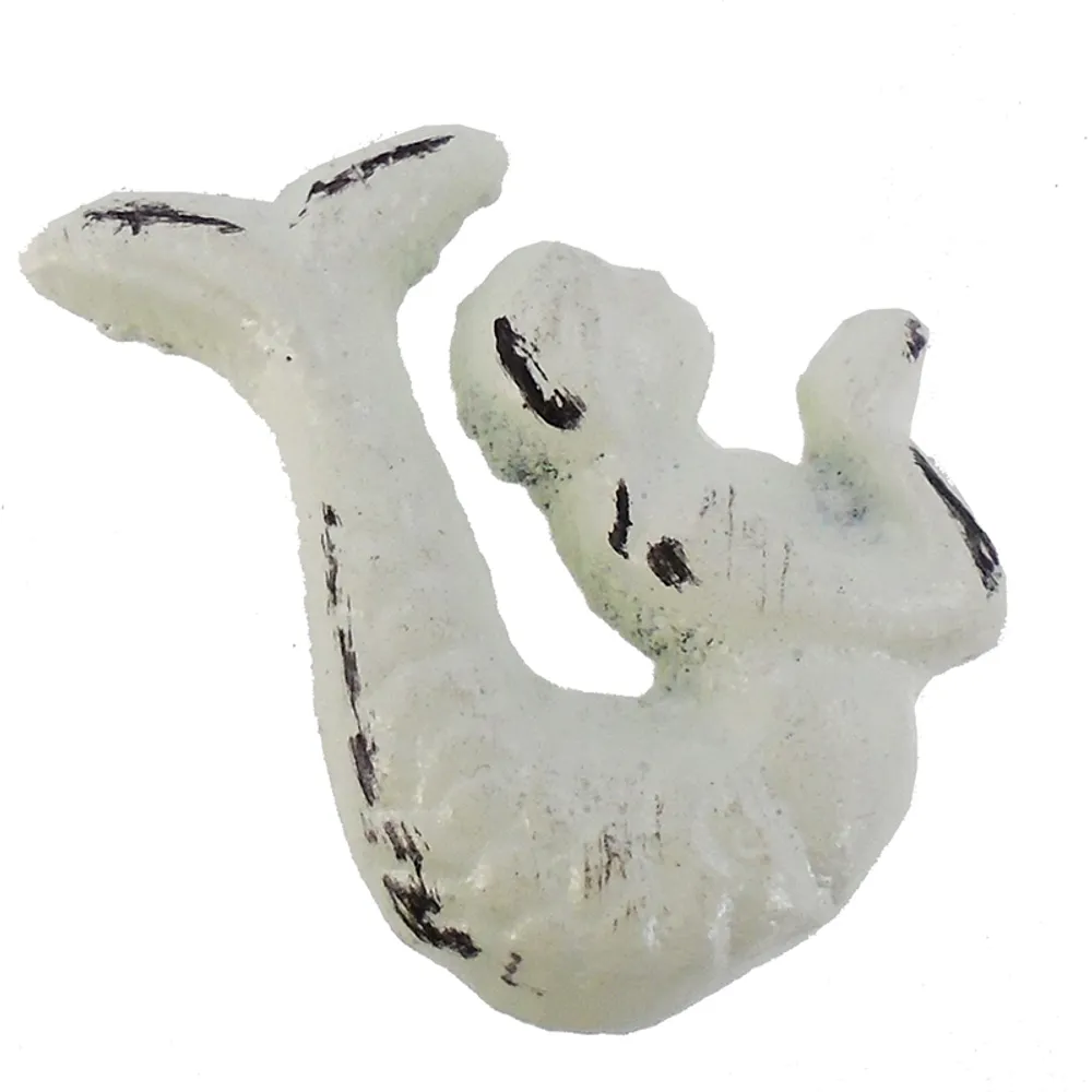 1-3/4" C/I MERMAID DRAWER PULL/WHITE