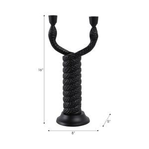 NICOLEHAVEN BLACK CANDLE HOLDER 16 (IN) 9