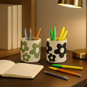 NILEHOLM SET OF 2 WHITE PENCIL CUP 4 (IN) 2
