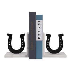 BARTONPARK SET OF 2 BLACK BOOKENDS 6 (IN) 4
