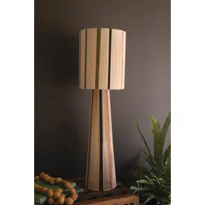 Multi-Striped String Table Lamp with Shade 1