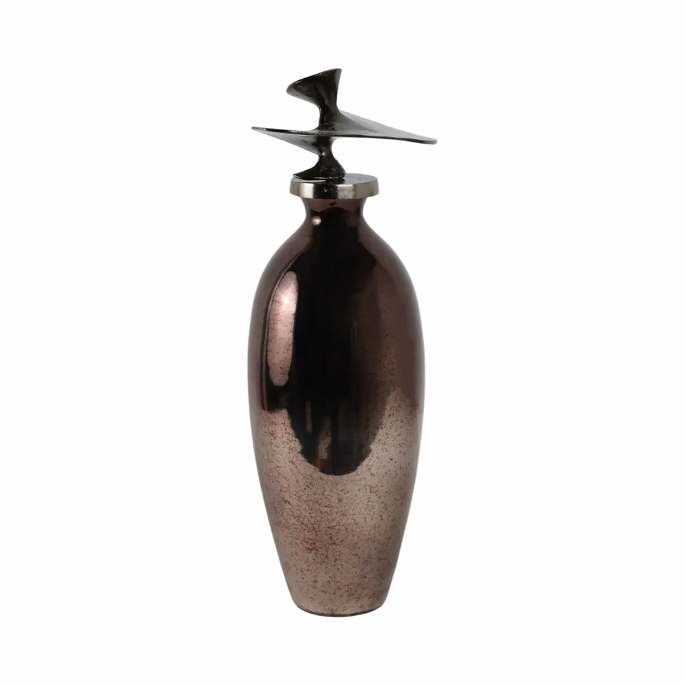 CEDARFORD BRONZE GLASS VASE 22 (IN)