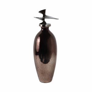 CEDARFORD BRONZE GLASS VASE 22 (IN) 3