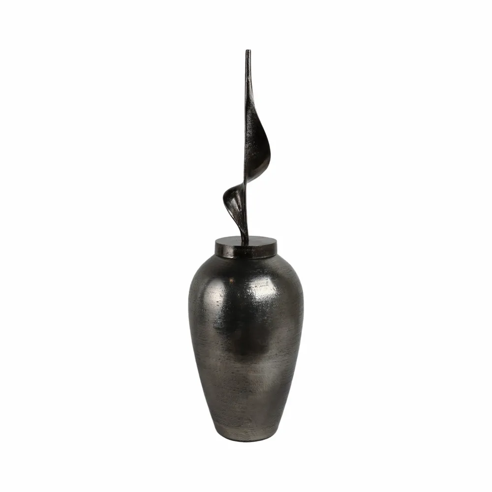 GUNNARGROVE GRAY GLASS VASE 33 (IN)