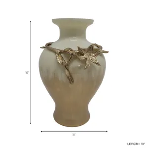 HOPEPORT GOLD VASE 15 (IN) 7