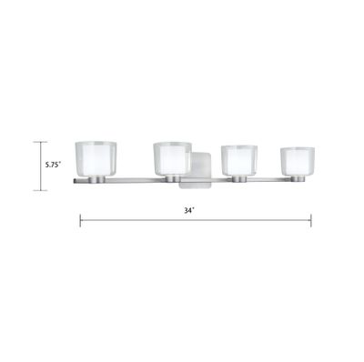 Alexus 34″ Wide 4-Light Vanity Light - Brushed Nickel