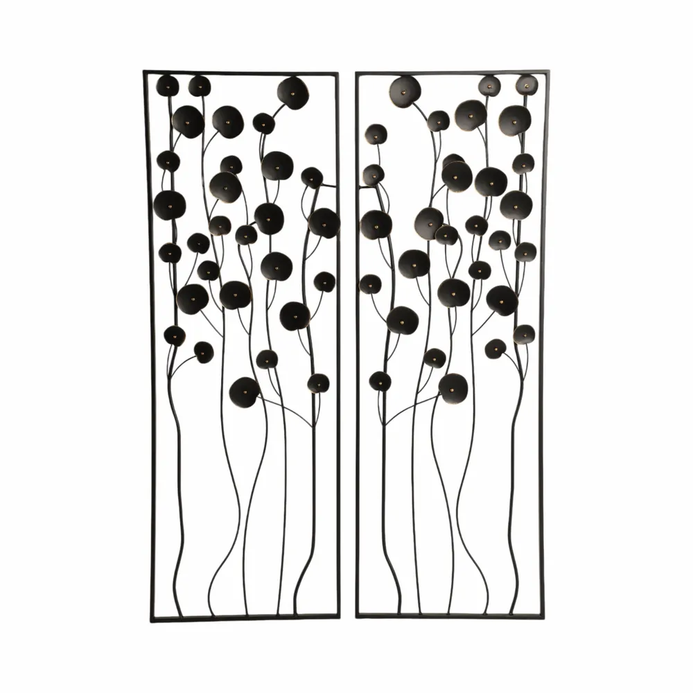 NEWTONCROSS SET OF 2 BLACK METAL WALL 36 (IN)