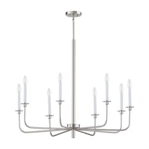 Lexington Green 38'' Wide 8-Light Chandelier - Brushed Nickel 2