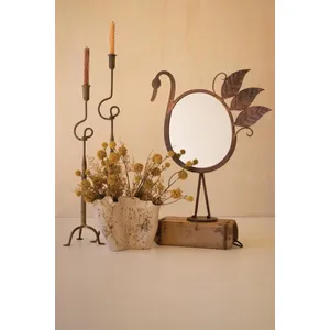 Forged-Iron Bird Tabletop Mirror 3