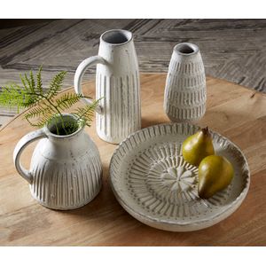 Muriel Vase - Large Aged White Glazed 4
