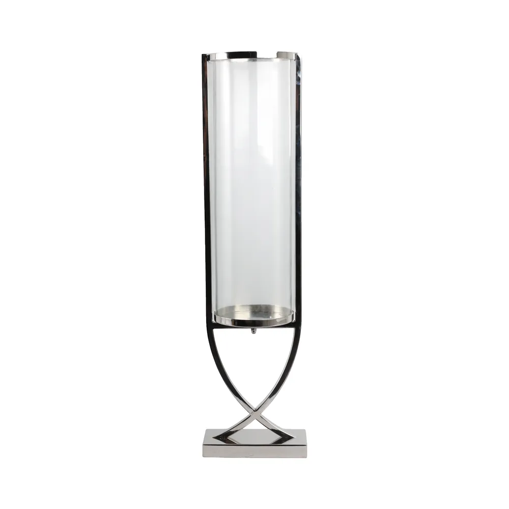 OLIVERHAVEN SILVER CANDLE HOLDER 31 (IN)