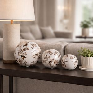 MAXBROOK SET OF 3 BROWN ORBS 6 (IN) 2