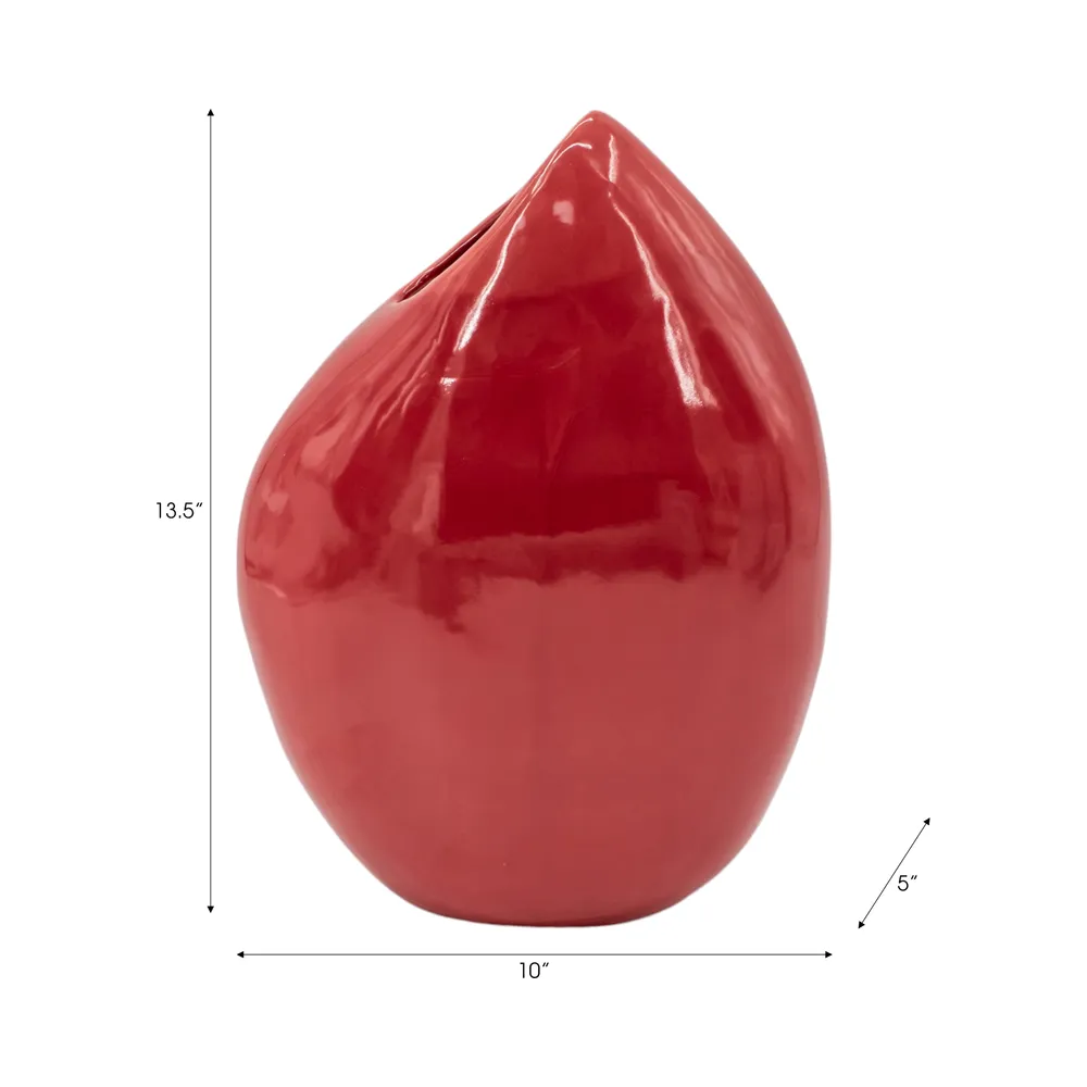 HAMMONDPORT RED VASE 14 (IN)