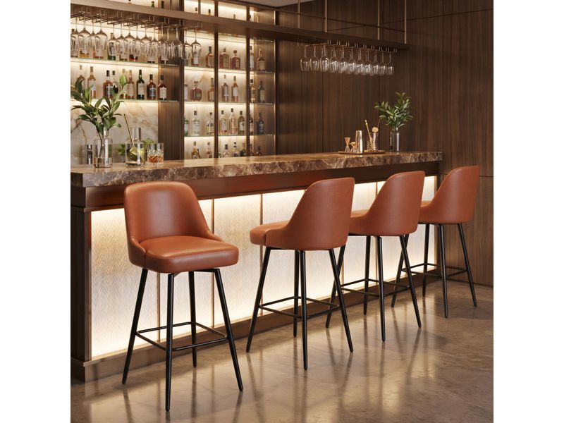 Keppel Swivel Barstool Brown 2