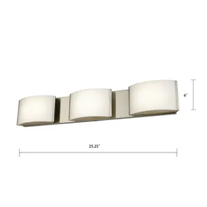 Pandora 25.25'' Wide 3-Light Vanity Light - Satin Nickel 2