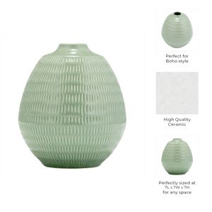 PAGEROSE GREEN VASE 8 (IN) 8