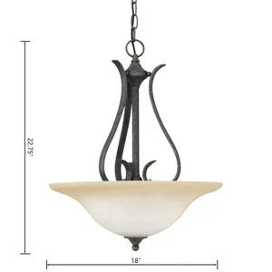 Prestige 18'' Wide 3-Light Pendant - Sable Bronze 2