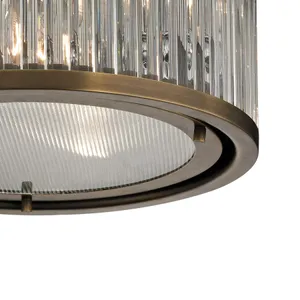 Linden Manor 12'' Wide 2-Light Flush Mount - Aged Brass 4