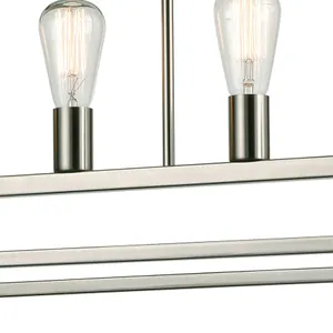 Williamsport 37'' Wide 5-Light Linear Chandelier - Brushed Nickel 3