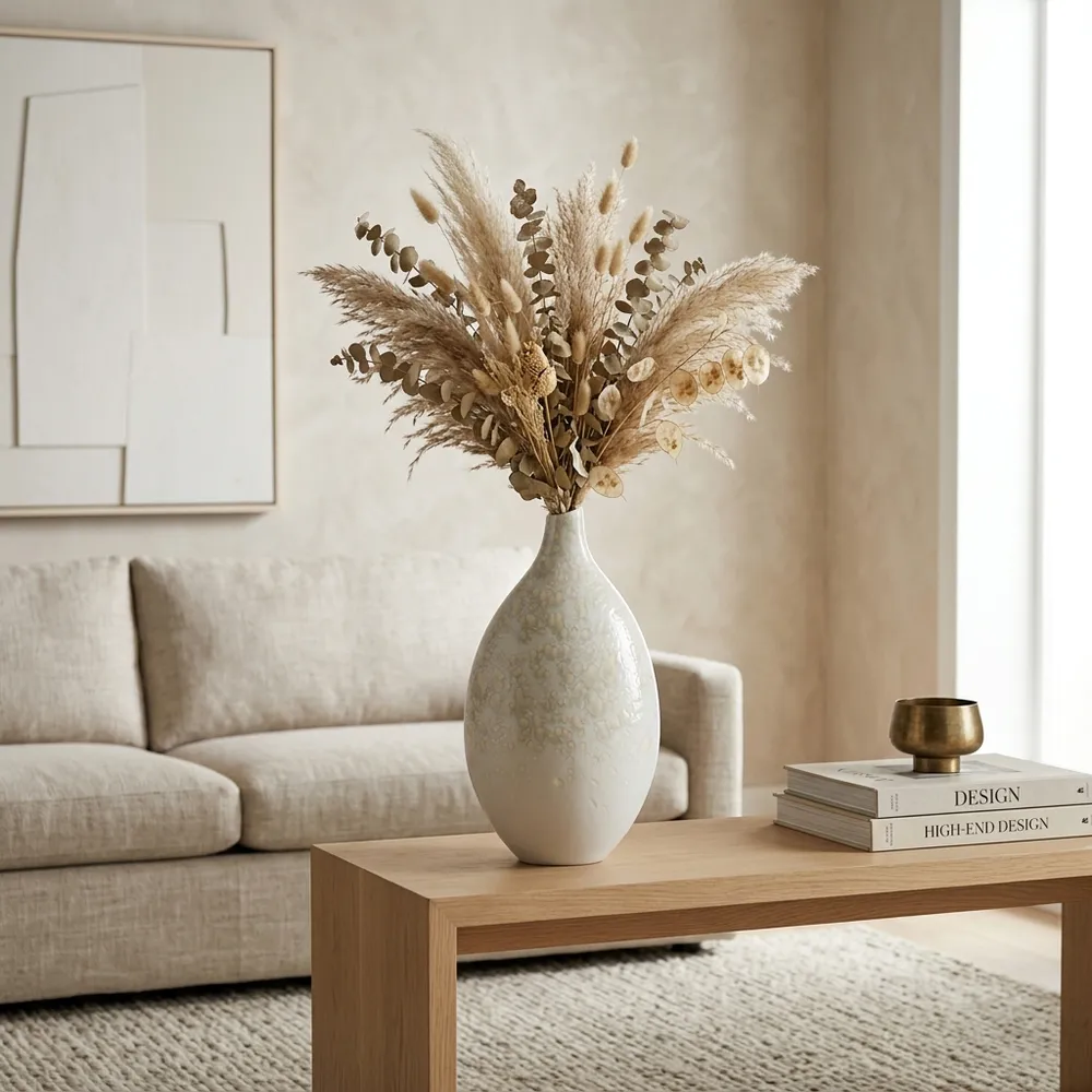 KEATONTON CREAM VASE 16 (IN)