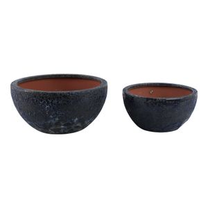 BYRONHAM SET OF 2 BLUE PLANTER 6 (IN) 4