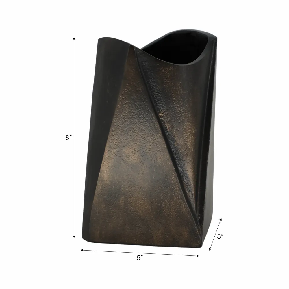 VERABROOK GRAY VASE 8 (IN)