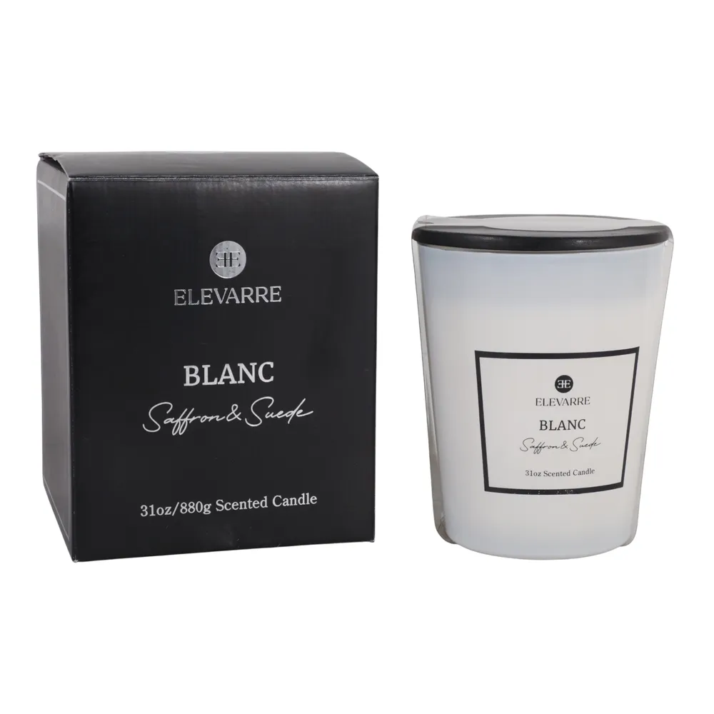 ROWANSTONE BLANC SAFFRON & SUEDE CANDLE 7 (IN)