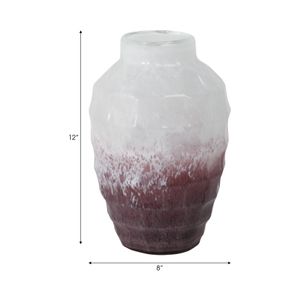 BRAMHOLM PINK GLASS VASE 12 (IN) 9