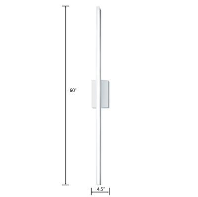Ava 60″ High Integrated LED Sconce - Gloss White