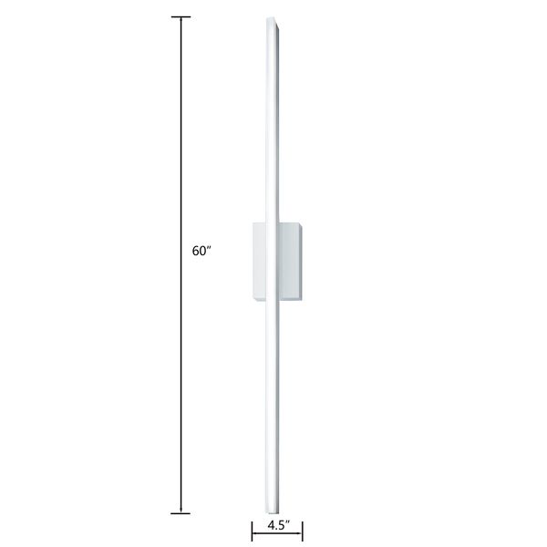 Ava 60'' High Integrated LED Sconce - Gloss White