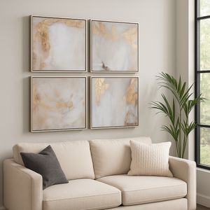 ATLASSHAW SET OF 4 GOLD ART 20 (IN) 10
