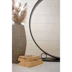 Black Oval Metal Console Table 2