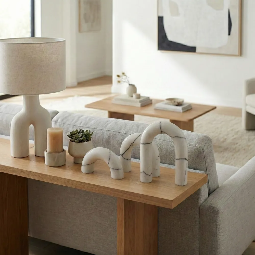 SYLVANOAK SET OF 3 WHITE DECOR 10 (IN)
