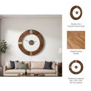CASPERWORTH BROWN WALL CLOCK 36 (IN) 8
