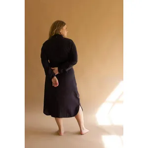 Long-Sleeve Dress with Front-Tie Detail 12