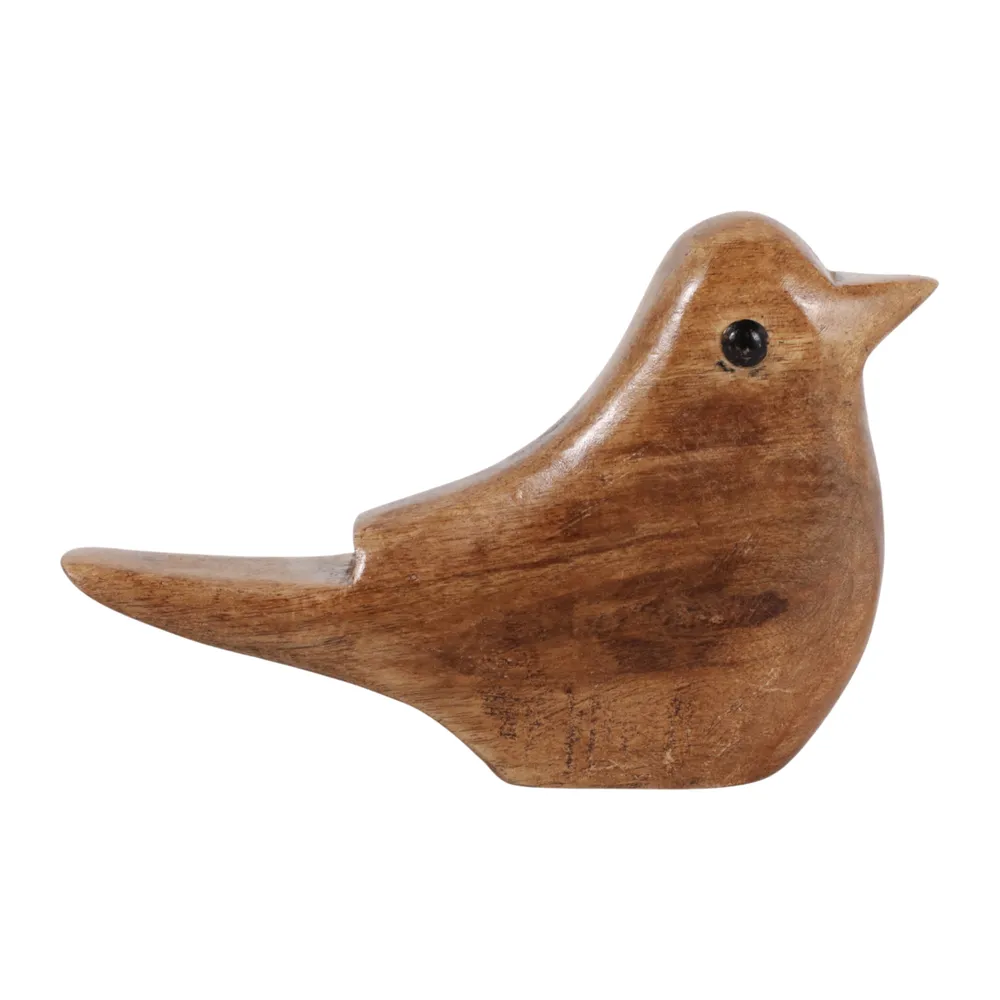 6X4" WOOD BIRD, NATURAL
