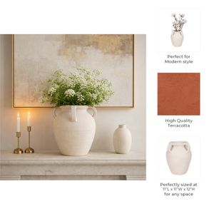 SKYELAKE WHITE VASE 12 (IN) 10