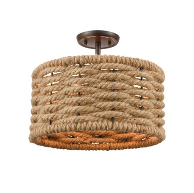 Weaverton 15″ Wide 2-Light Semi Flush Mount - Oil Rubbed Bronze