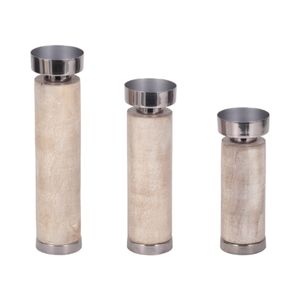 PAXTONWICK SET OF 3 GRAY CANDLE HOLDER 12 (IN) 1