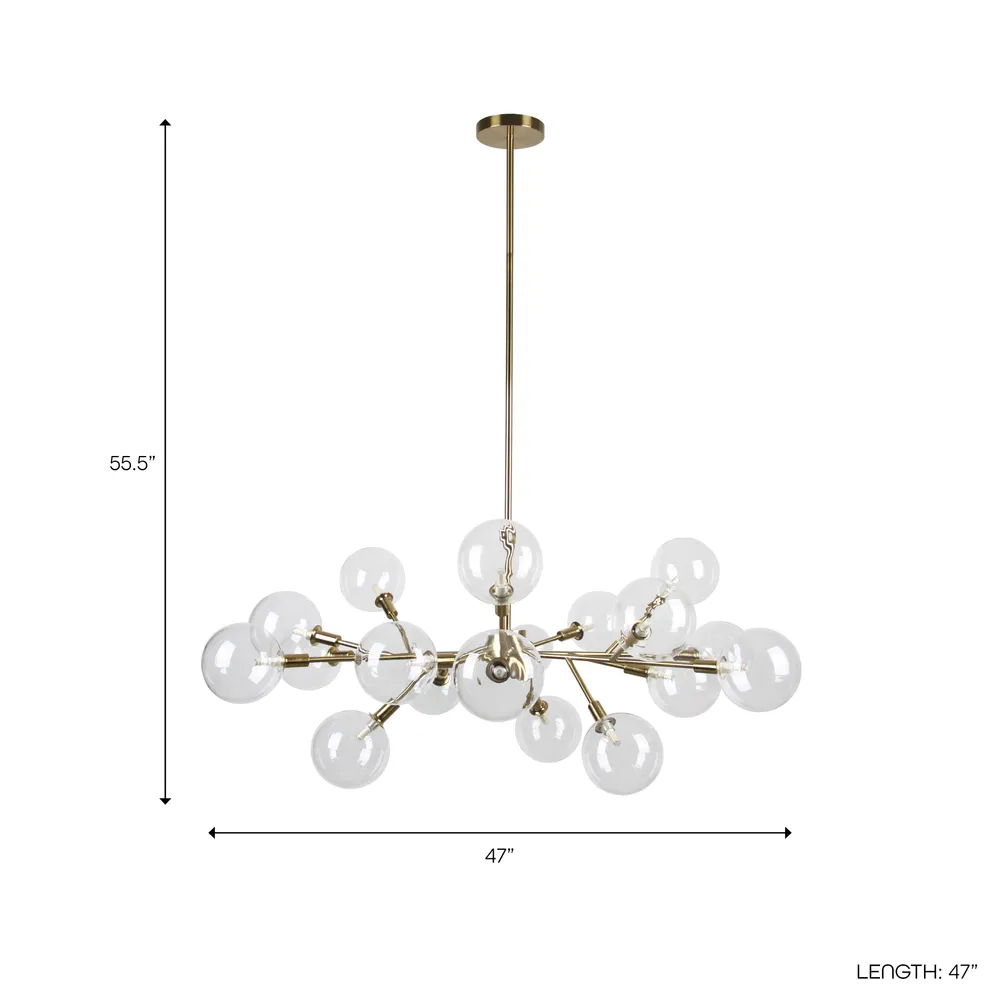 FOLEYSIDE GOLD CHANDELIER 12 (IN)